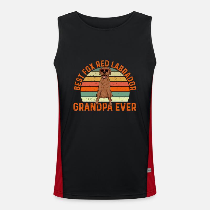 Foxred Labrador Fuchsroter Labrador Retriever Funktionelles Kontrast-Tank Top für Männer 
