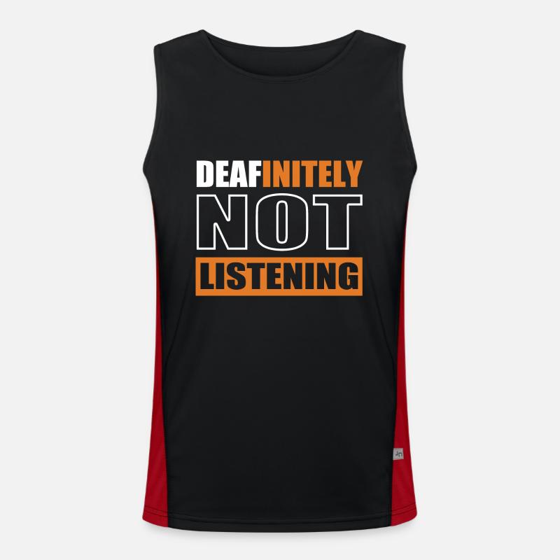 Sign language sign ASL deaf Men's Functional Contrast Tank Top 