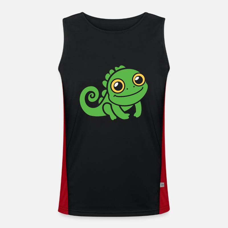 Chamäleon Funktionelles Kontrast-Tank Top für Männer 