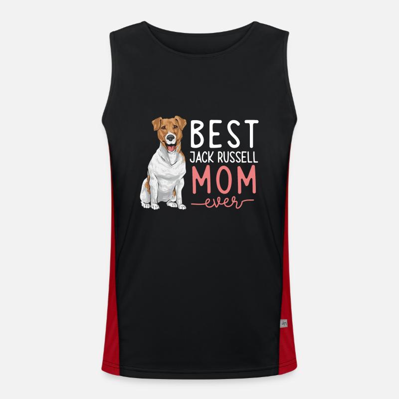 Jack Russell Terrier Funktionelles Kontrast-Tank Top für Männer 