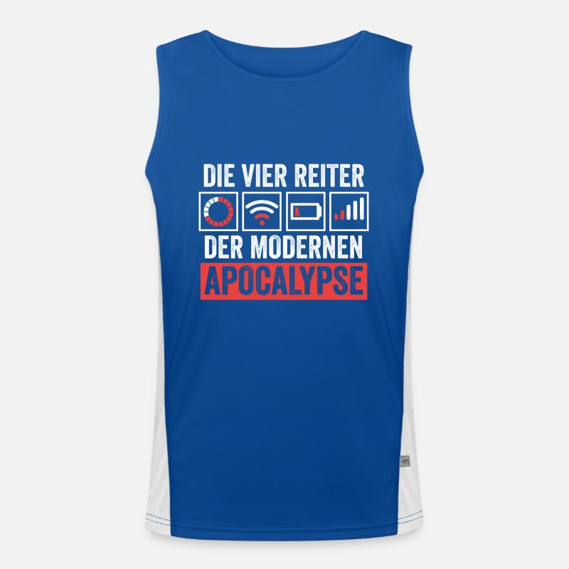 Die vier Reiter der modernen Apocalypse Funktionelles Kontrast-Tank Top für Männer 