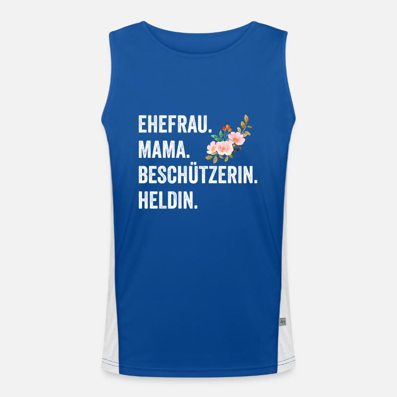 Ehefrau Mutter Mama Funktionelles Kontrast-Tank Top für Männer 