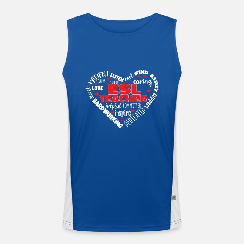Teacher English Second Language Foreign Language Men's Functional Contrast Tank Top 