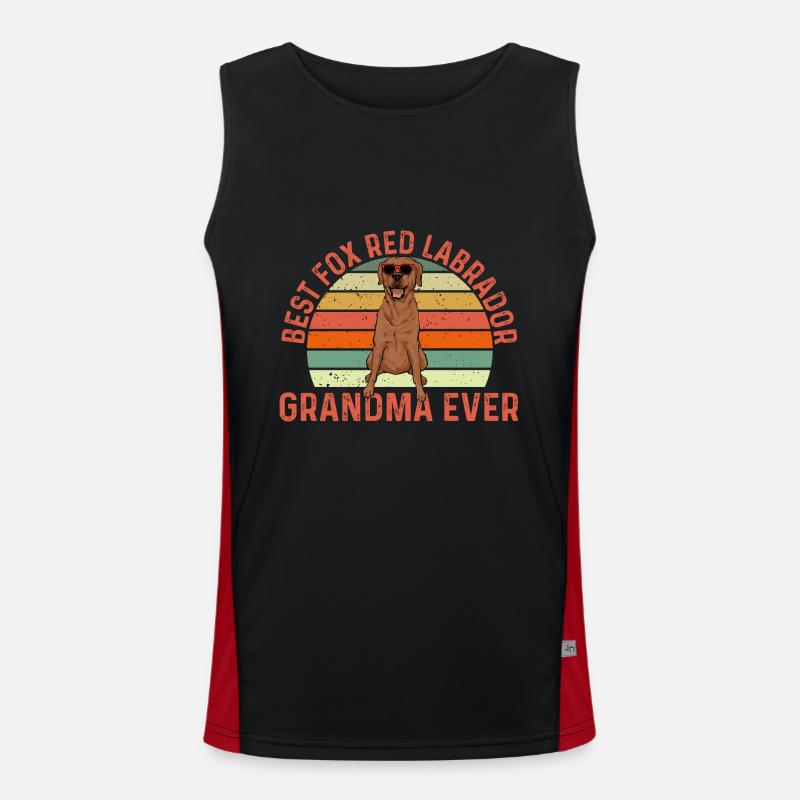 Foxred Labrador Fuchsroter Labrador Retriever Funktionelles Kontrast-Tank Top für Männer 