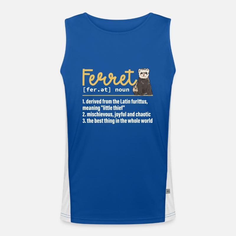 Frettchen Besitzer Frettchen Funktionelles Kontrast-Tank Top für Männer 