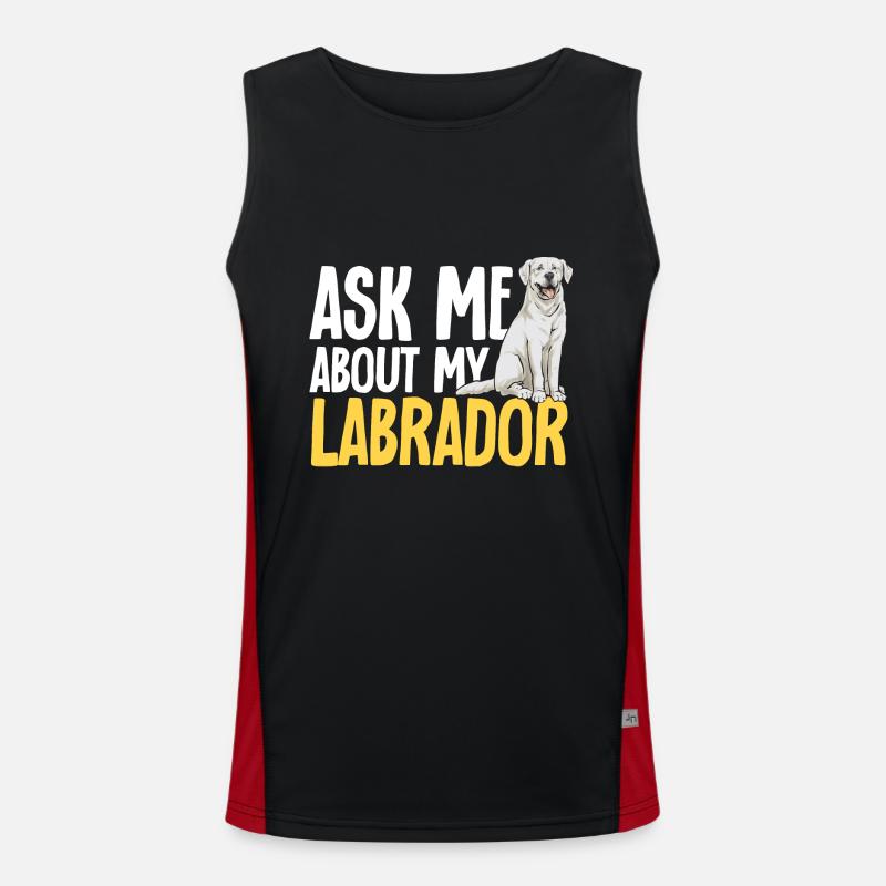 Labrador Retriever blanc Labrador Labrador blanc Débardeur respirant contrasté Homme 