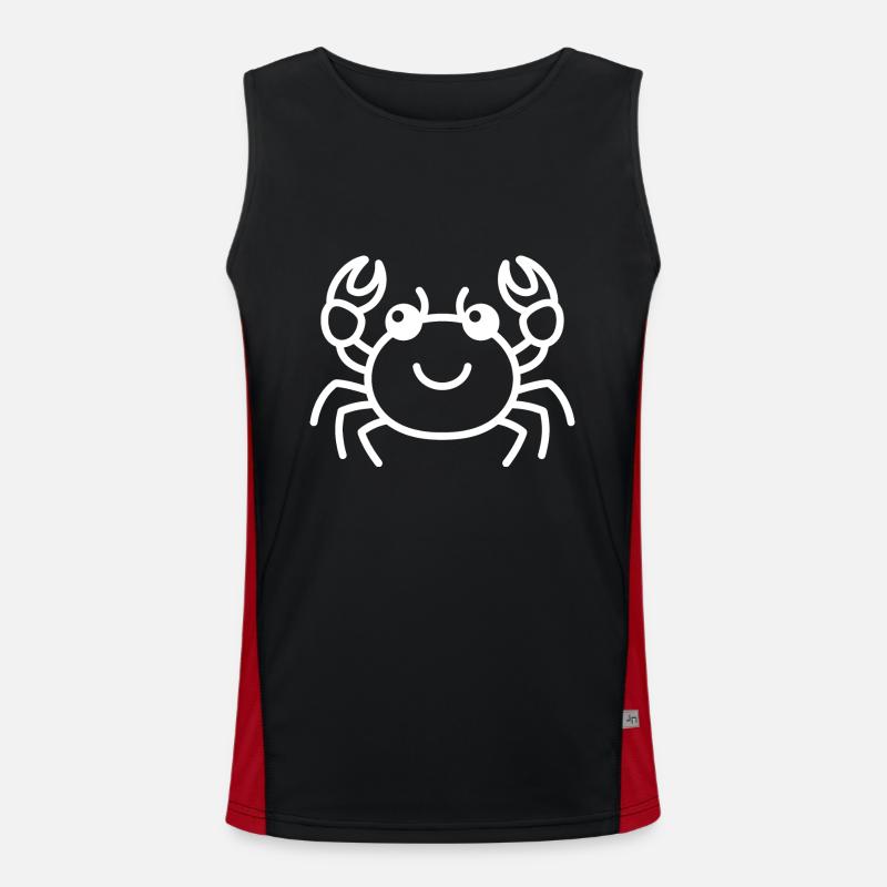 Krebs Funktionelles Kontrast-Tank Top für Männer 