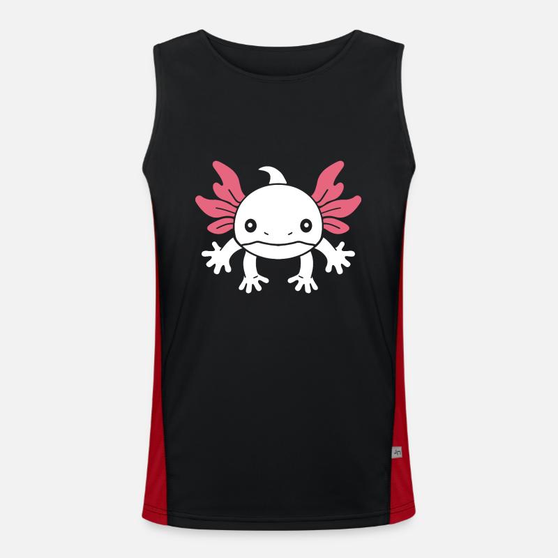 Axolotl Funktionelles Kontrast-Tank Top für Männer 