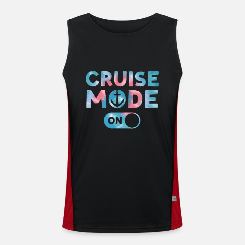 Mode croisière sur impression tie-dye pour croisière familiale Débardeur respirant contrasté Homme 