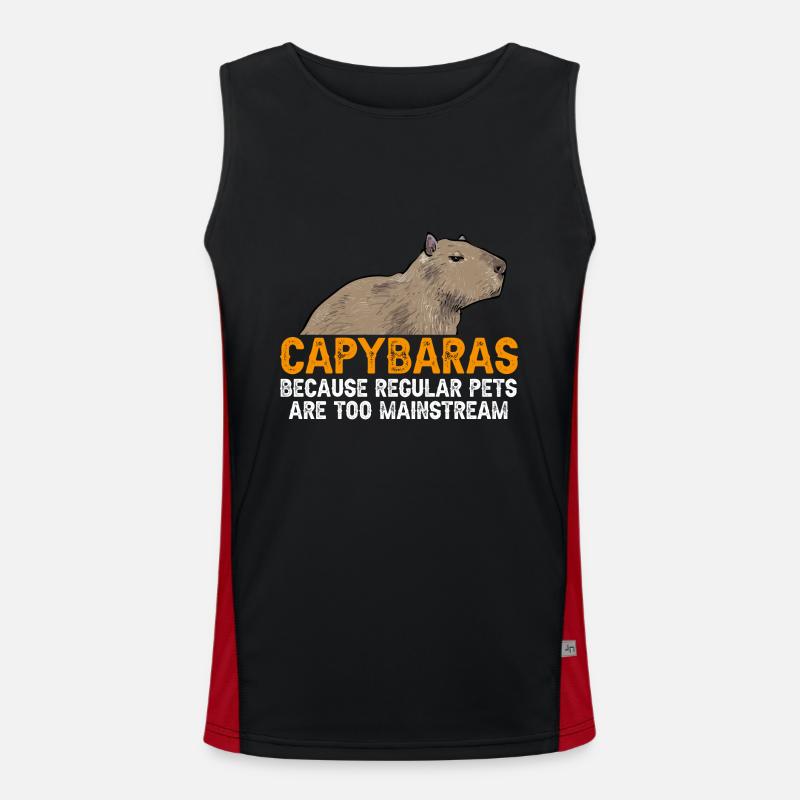 Capybara Nagetier Funktionelles Kontrast-Tank Top für Männer 