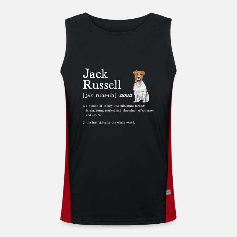 Jack Russell Terrier Funktionelles Kontrast-Tank Top für Männer 