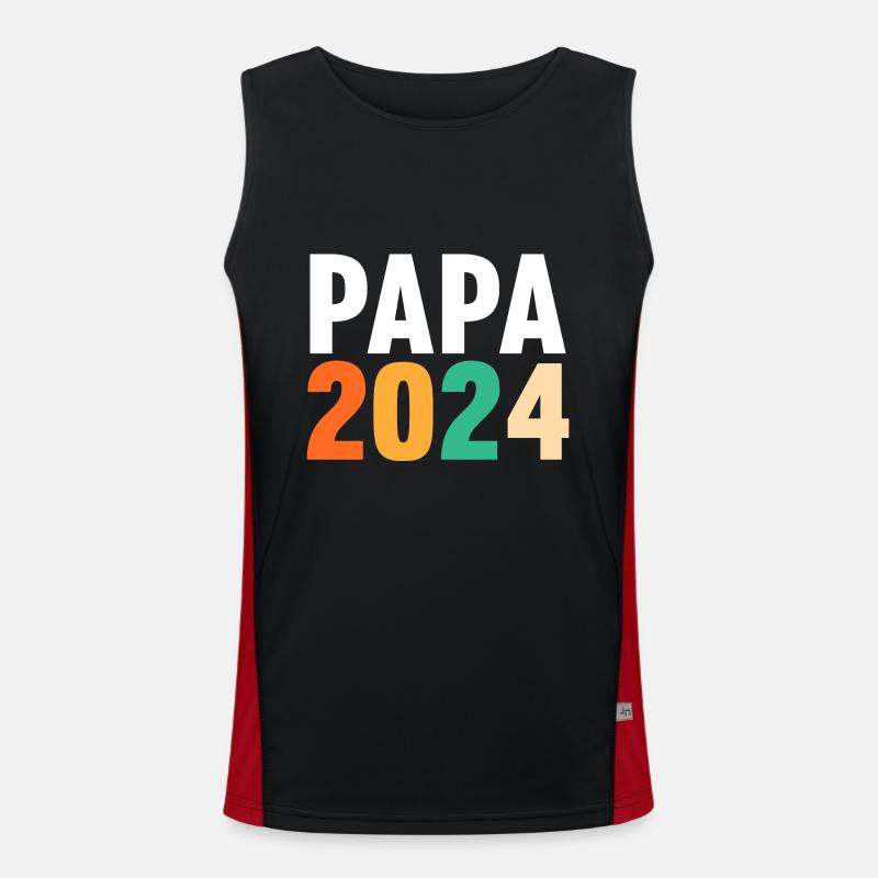 Werdender Papa 2037 Funktionelles Kontrast-Tank Top für Männer 