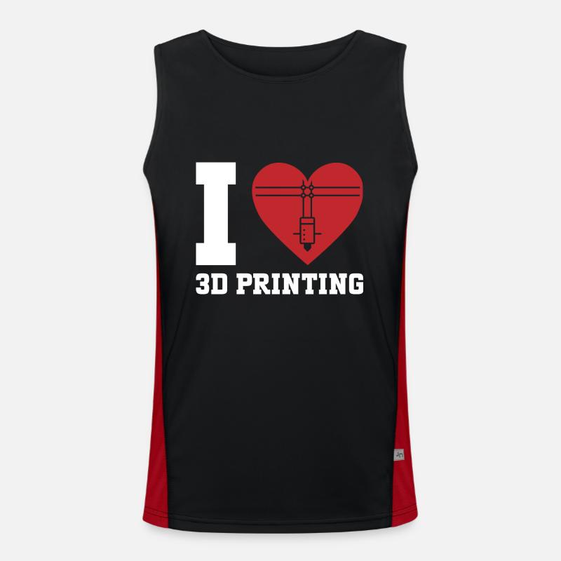 3D Printer 3D Printing Men's Functional Contrast Tank Top 