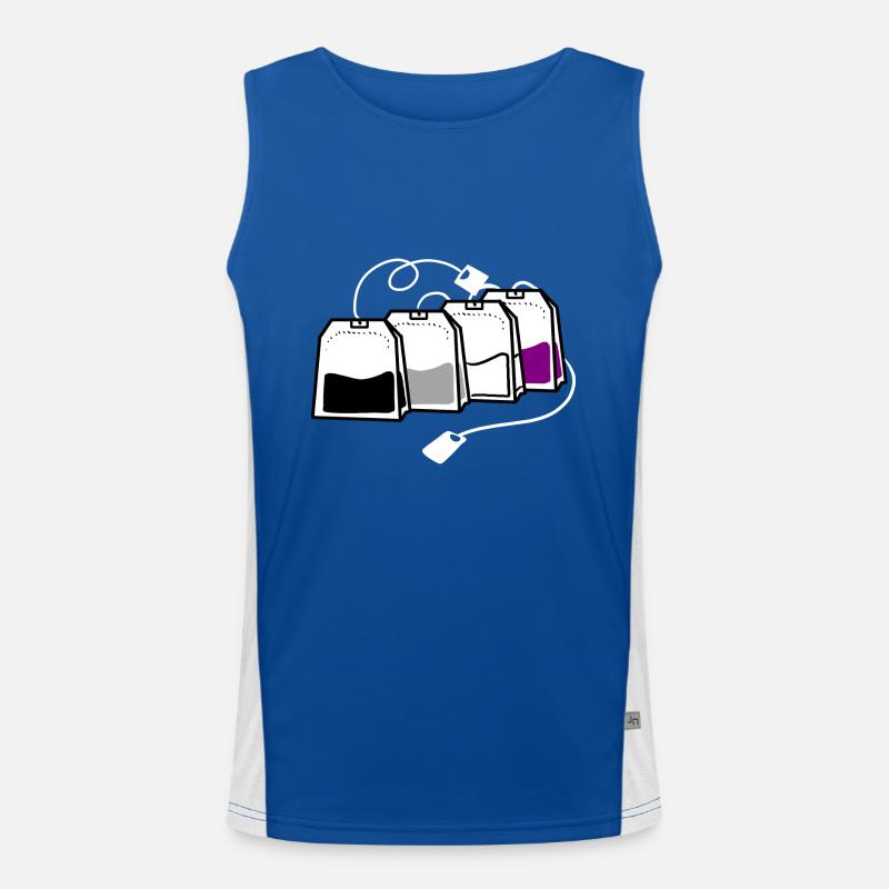 Asexueller Teebeutel Ace Pride Funktionelles Kontrast-Tank Top für Männer 