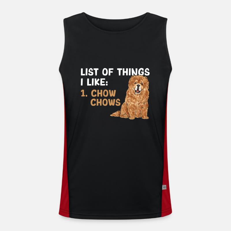 Chow Chow Hund Funktionelles Kontrast-Tank Top für Männer 