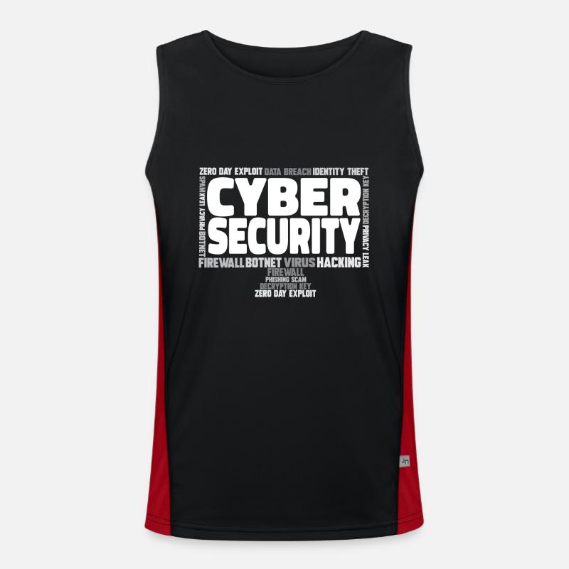 Cybersecurity Hackers IT Security - Men's Functional Contrast Tank Top - black/red
