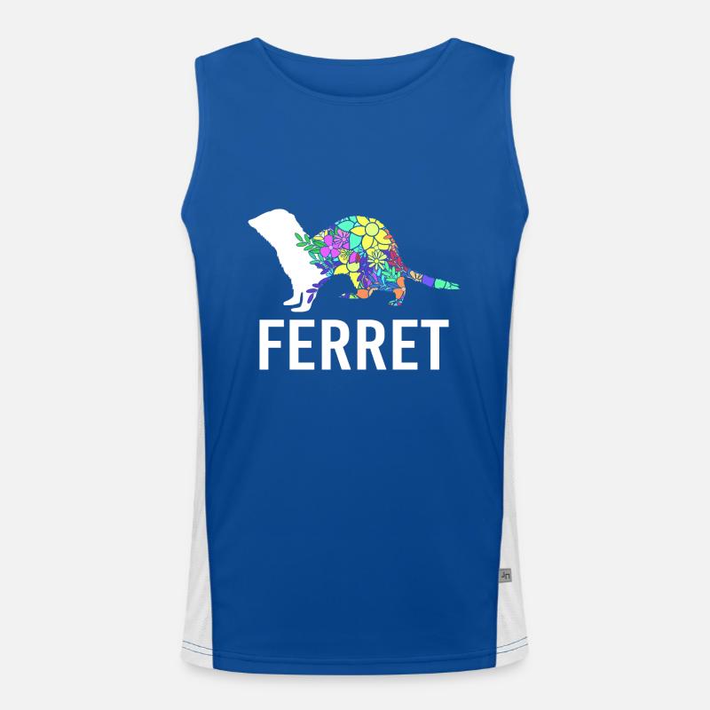Frettchen Funktionelles Kontrast-Tank Top für Männer 