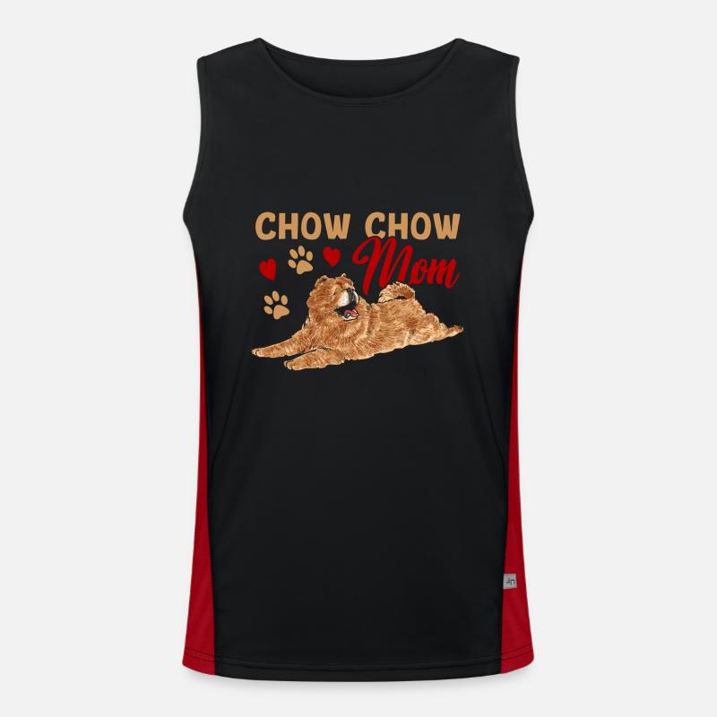 Chow Chow Hund Funktionelles Kontrast-Tank Top für Männer 