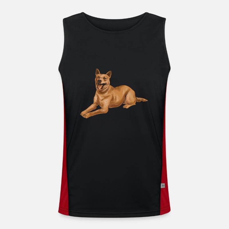 Bouvier australien Red Blue Heeler Débardeur respirant contrasté Homme 