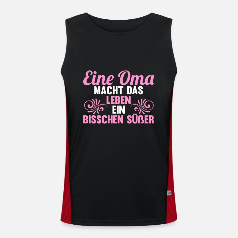 Großmutter Oma Funktionelles Kontrast-Tank Top für Männer 