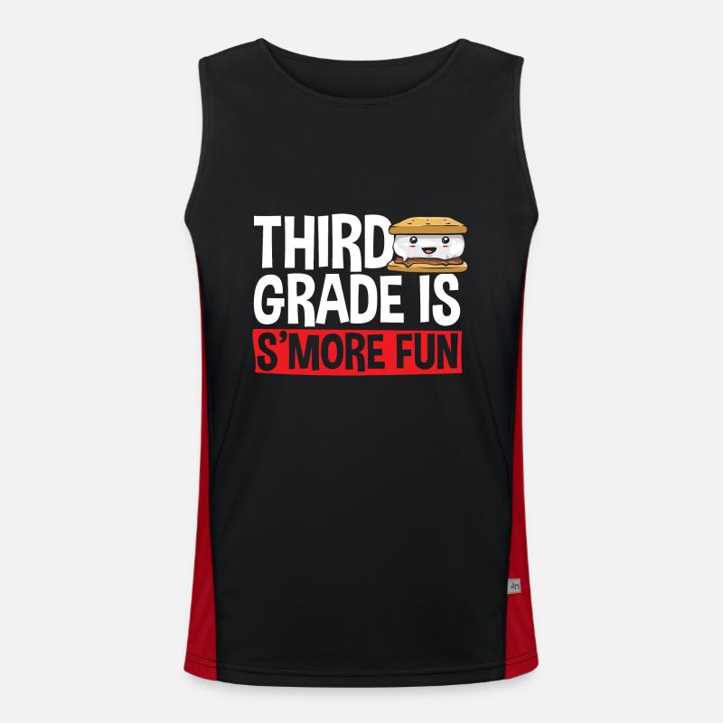 S'more Lagerfeuer Marshmallow Camping Funktionelles Kontrast-Tank Top für Männer 