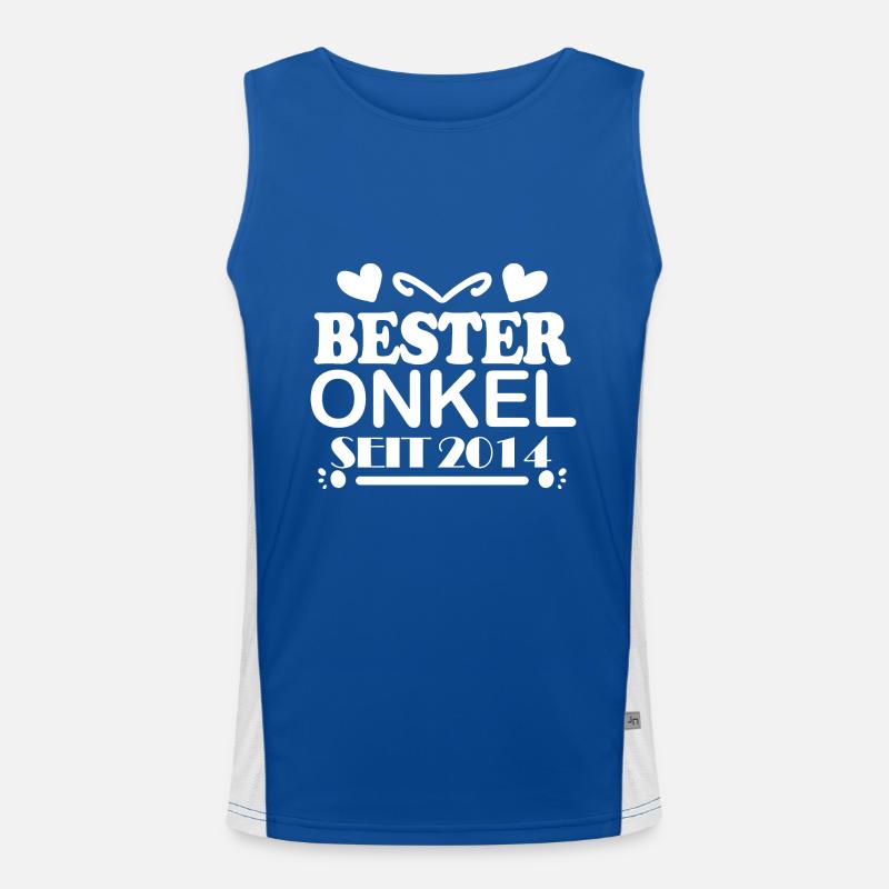 Bester Onkel seit 2014 Funktionelles Kontrast-Tank Top für Männer 