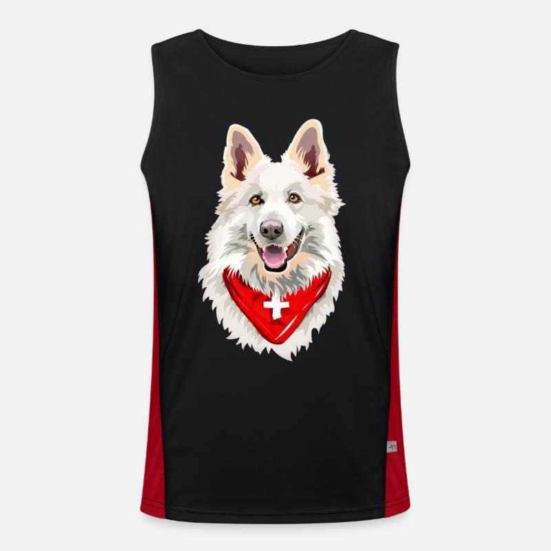 berger blanc suisse Débardeur respirant contrasté Homme 