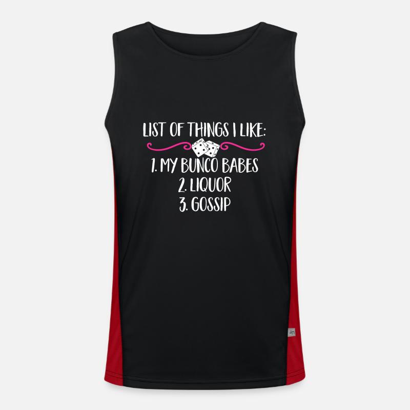 Bunco Dice Game Men's Functional Contrast Tank Top 