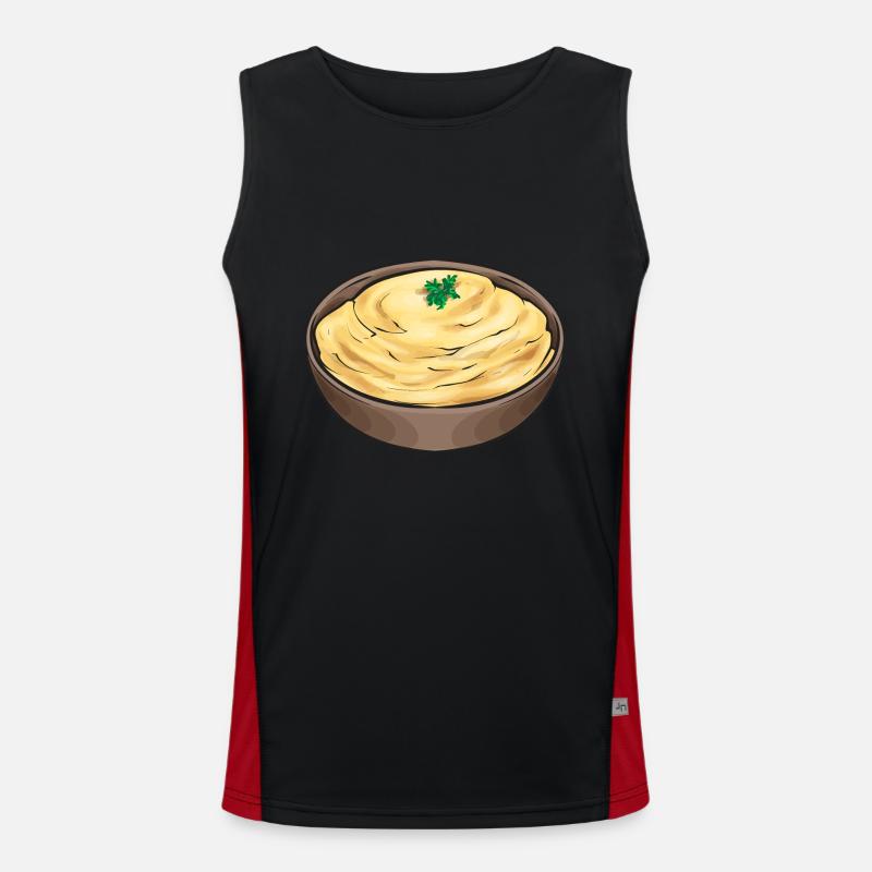 Mashed potatoes Mashed potatoes - Men's Functional Contrast Tank Top  - black/red