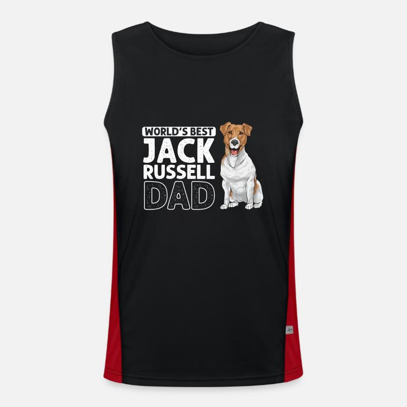 Jack Russell Terrier Funktionelles Kontrast-Tank Top für Männer 