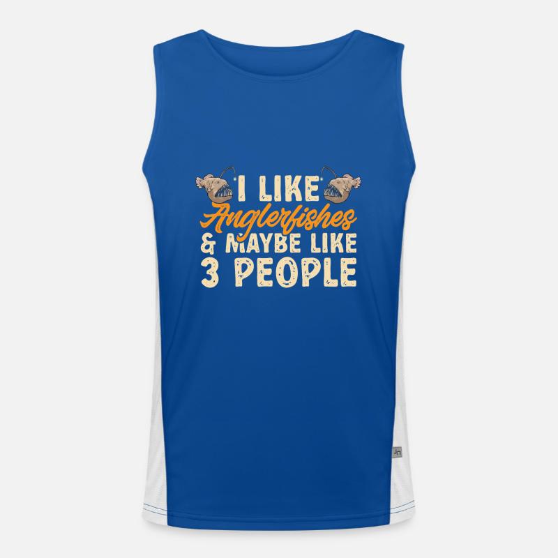 Frogfish Deep Sea Angler Angler Fish Men's Functional Contrast Tank Top 