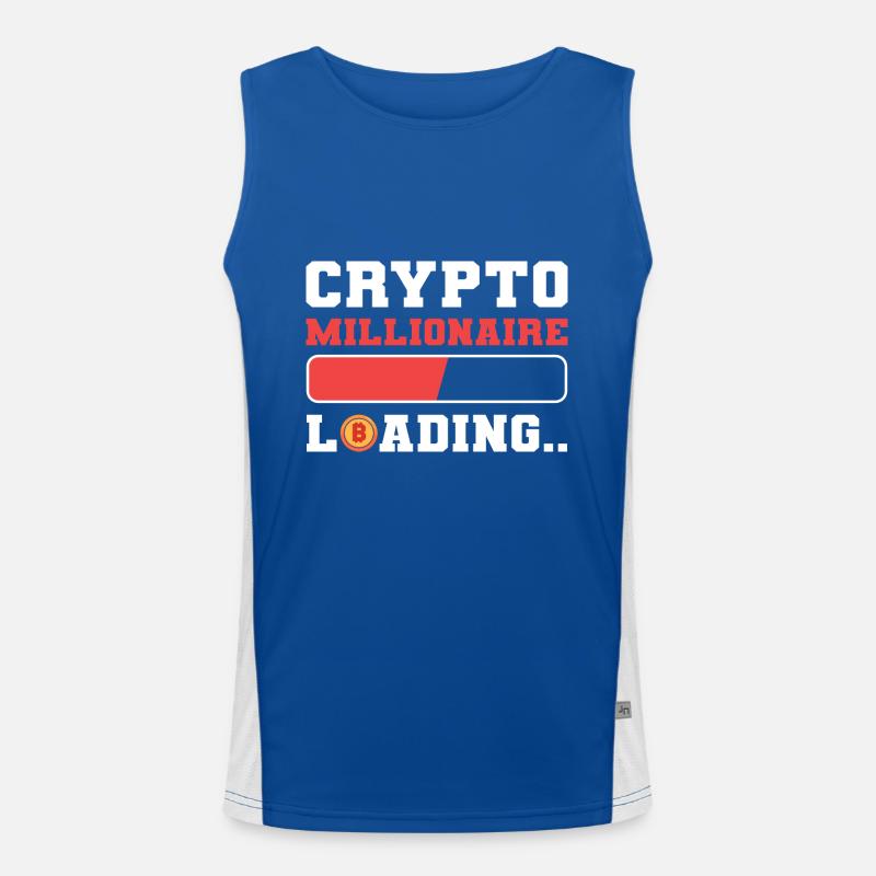 Bitcoin Millionaire Men's Functional Contrast Tank Top 