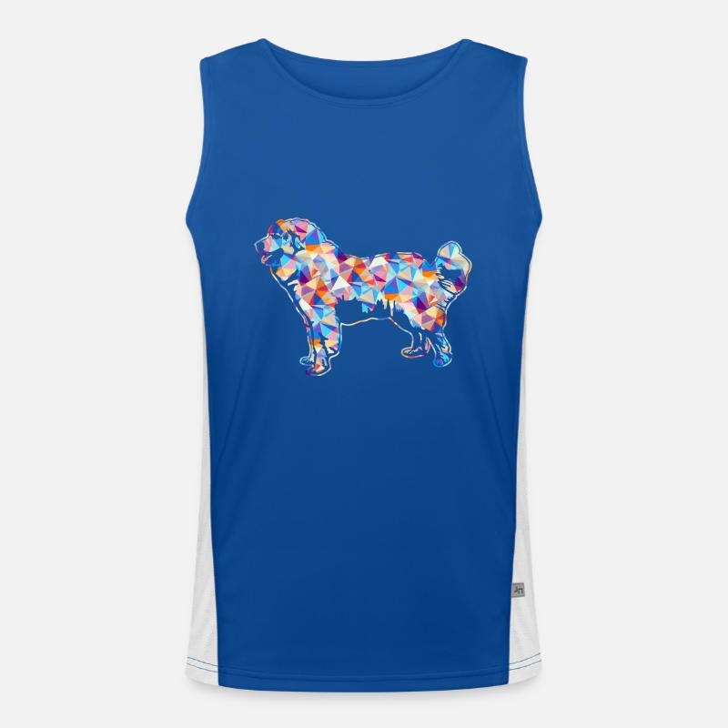 Great Pyrenees Geometric Men's Functional Contrast Tank Top 