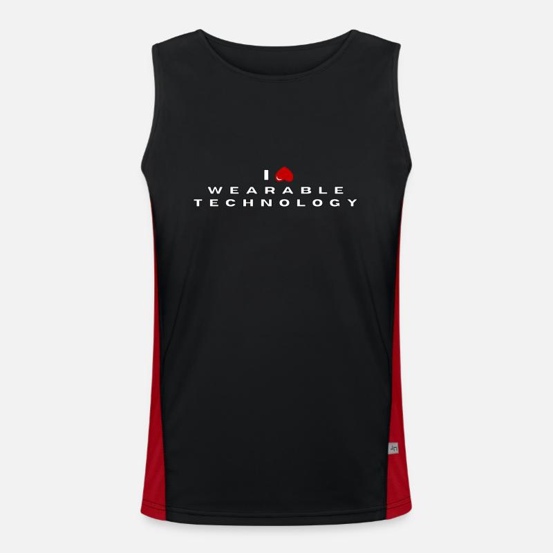 I hate Wearable technology Men's Functional Contrast Tank Top 