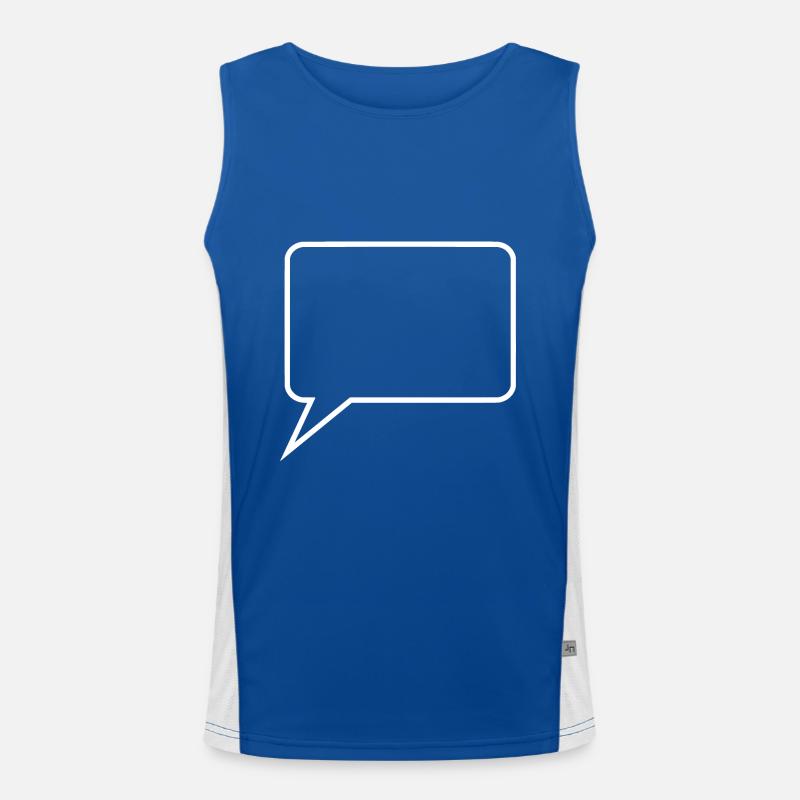 Personalize your own comic speech bubble Men's Functional Contrast Tank Top 