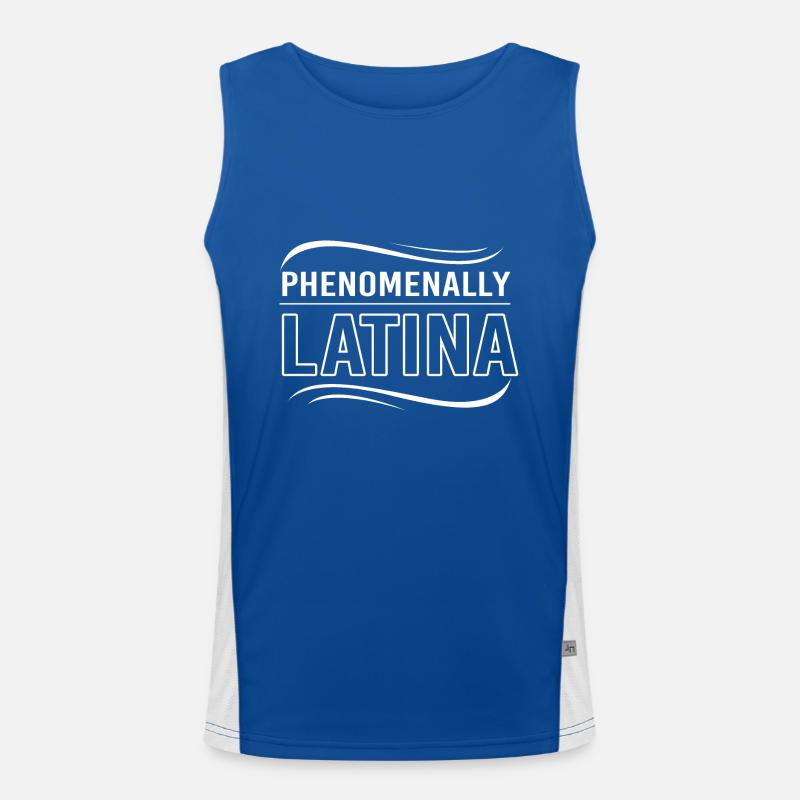 Latina Mutter Funktionelles Kontrast-Tank Top für Männer 