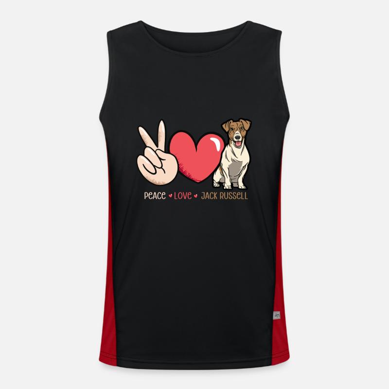 Jack Russell Terrier Funktionelles Kontrast-Tank Top für Männer 