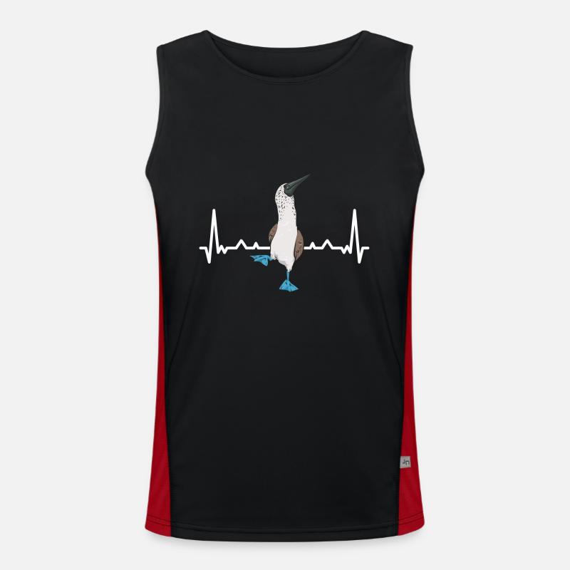 Blaufußtölpel Blue-footed Booby Seevogel Funktionelles Kontrast-Tank Top für Männer 