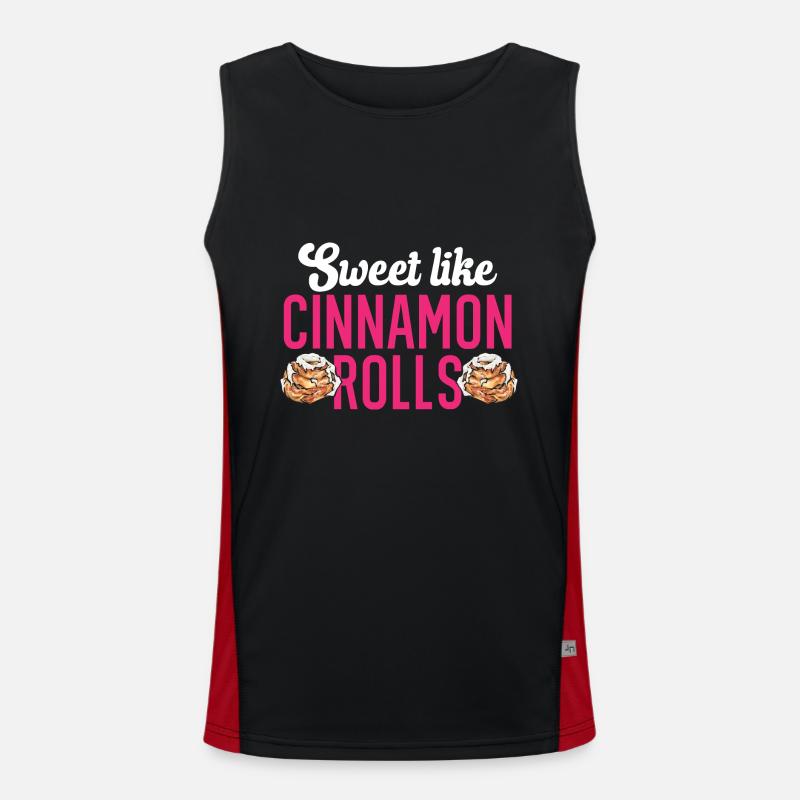 Zimtschnecke Funktionelles Kontrast-Tank Top für Männer 