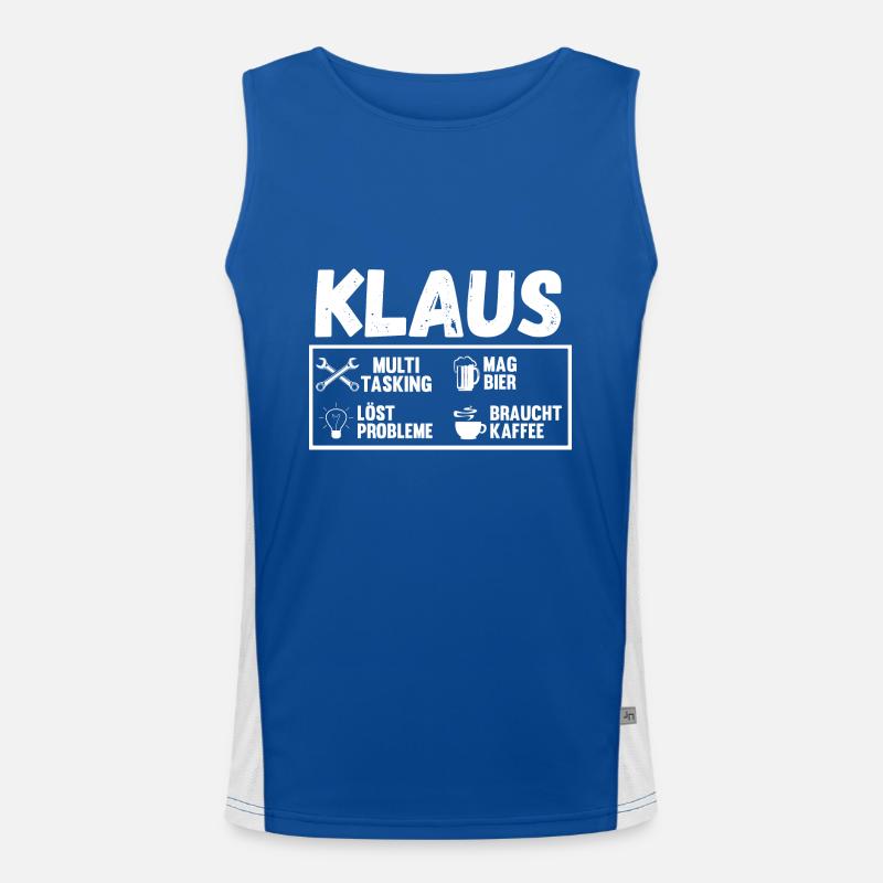 Klaus Funktionelles Kontrast-Tank Top für Männer 