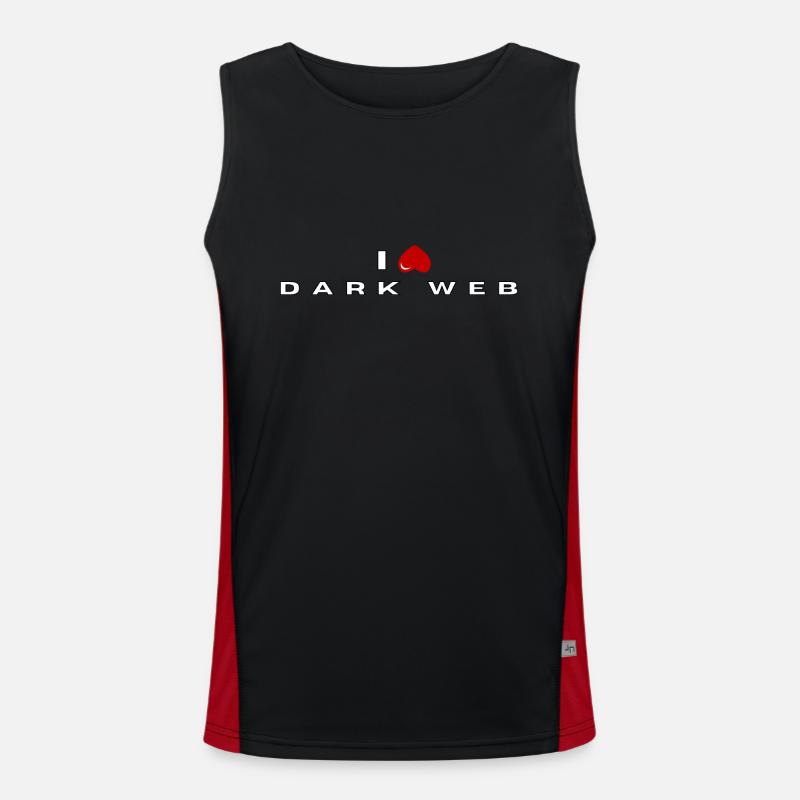 I hate Dark web - Men's Functional Contrast Tank Top  - black/red