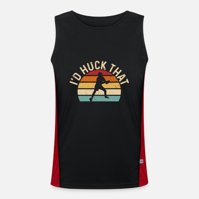 Ultimate Frisbee Throwing Disc - Men's Functional Contrast Tank Top  - black/red