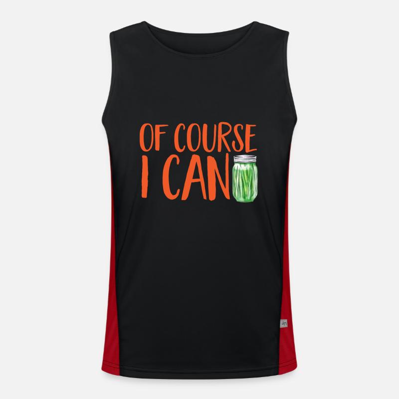 Einmachen Einkochen Lebensmitteln Konservieren Funktionelles Kontrast-Tank Top für Männer 