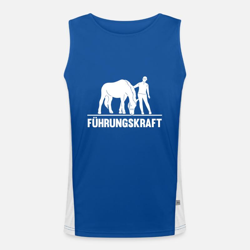 Pferd Reiten Bauernhof Bauer Pferdebesitzer Pferde Funktionelles Kontrast-Tank Top für Männer 