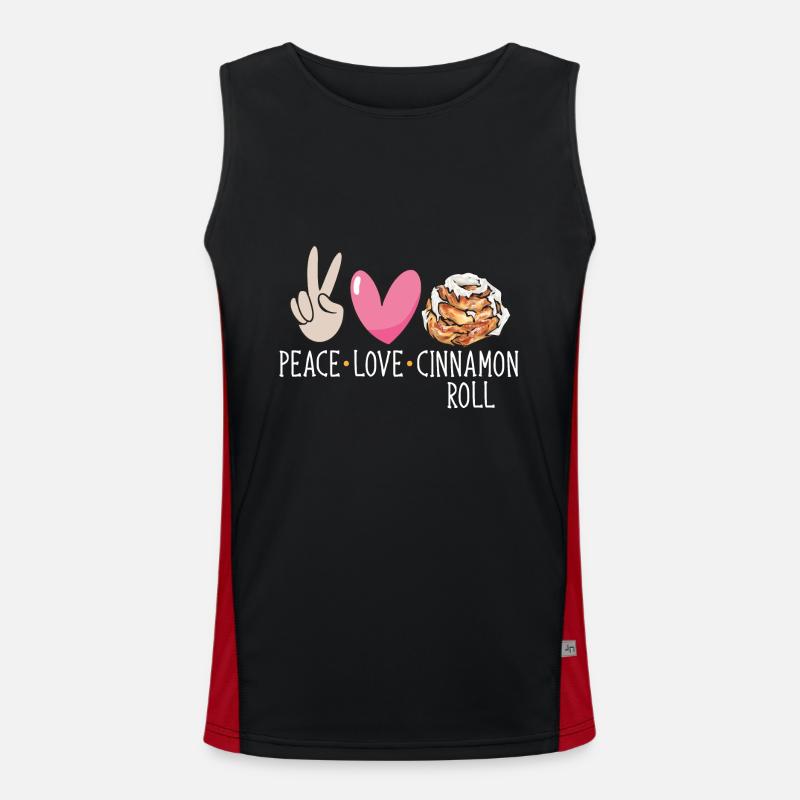 Zimtschnecke Funktionelles Kontrast-Tank Top für Männer 