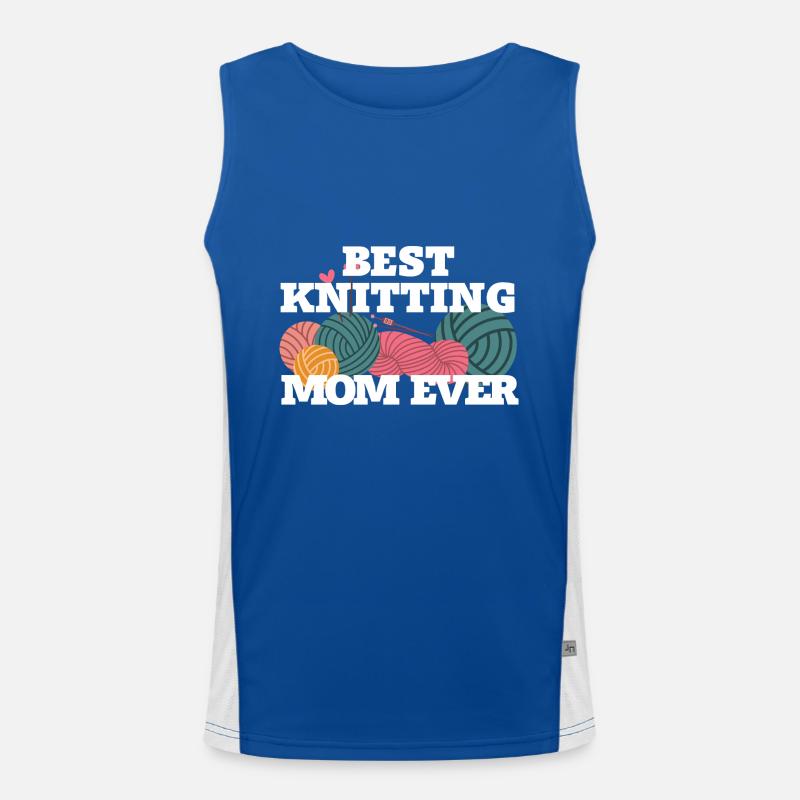 Beste Strickmutter aller Zeiten Funktionelles Kontrast-Tank Top für Männer 
