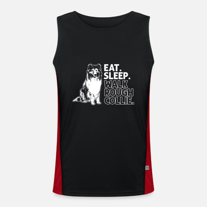 Long-haired Collie Rough Collie Dog Men's Functional Contrast Tank Top 