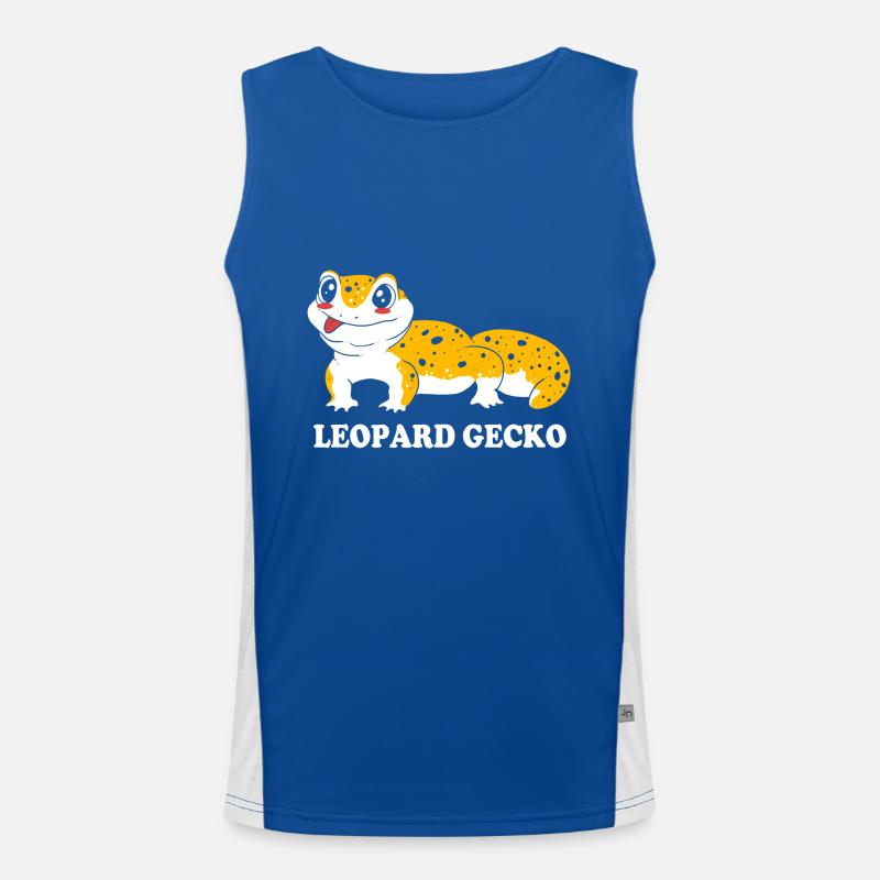 Leopard Gecko Funktionelles Kontrast-Tank Top für Männer 