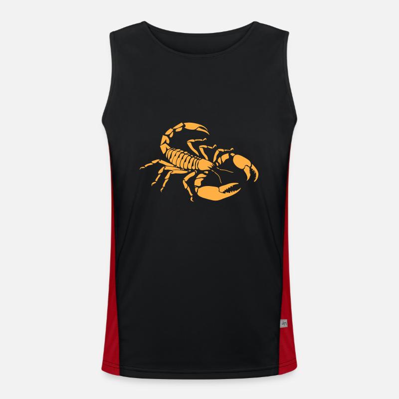 scorpion - Men's Functional Contrast Tank Top  - black/red