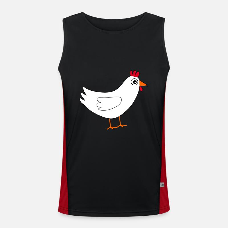 White Chicken Easter Men's Functional Contrast Tank Top 